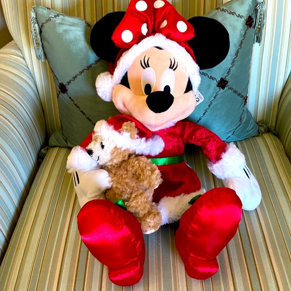 CHRISTMAS🎄DISNEY PARKS AUTHENTIC SANTA MINNIE MOUSE WITH DUFFY DISNEY BEAR NWT - Picture 3 of 17